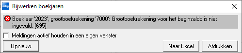 Boekjaar bijwerken > foutmelding 695