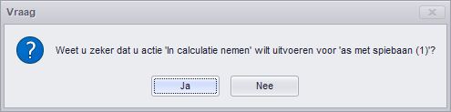 Verkoopofferteregel > In calculatie nemen